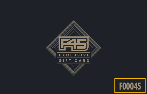 F45 Gift card example yellow